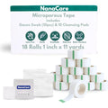 Medical Paper Tape 18 Rolls 1 Inch + 10 Gauze Pads First Aid Wound Dressing