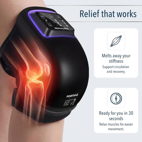 FORTHiQ Knee Massager Pro+ 1-Pack for Pain Relief with Heat & Red Light Therapy