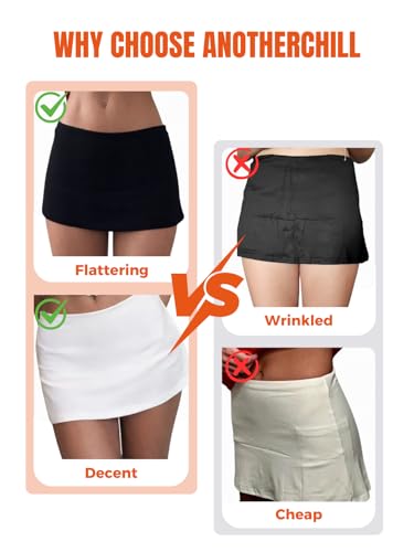 Women's Low Rise Mini Skort Skirt with Built-in Shorts - Small Black