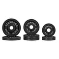 CAP 110lb Olympic Cast Iron Weight Plate Set - Black, 2-Inch Plates for Strength Training