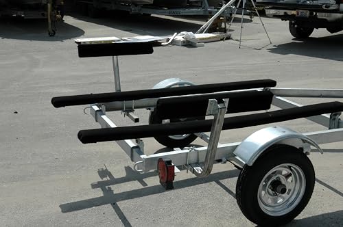 4-Pack Boat Trailer Bunk Guides 2x4ft Carpeted Side Bunks for High Beam & C-Channel Trailers