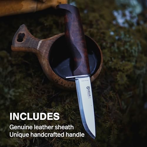 Outdoor Fixed Blade Knife 3.54" Blade with Sheath - Scandinavian Design