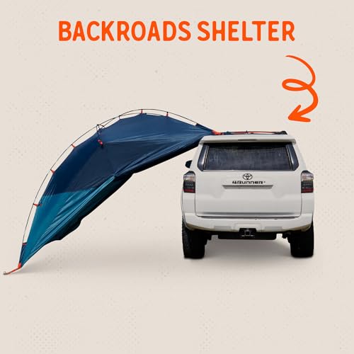 Kelty Backroads Shelter Overlanding Tent with Fiberglass Frame, Universal Mount, UV & Rain Protection