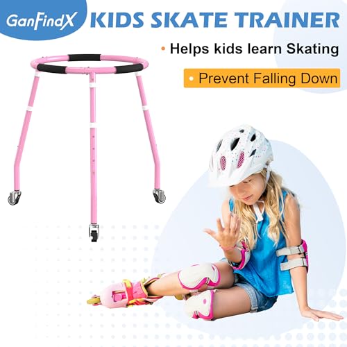 GanFindX Kids Adjustable Roller Skating Trainer - Blue, Height 70-85cm