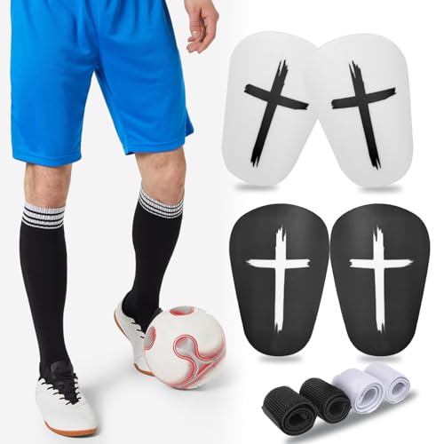 Mini Soccer Shin Guards for Kids Age 4-6 Small White Black Protective Gear