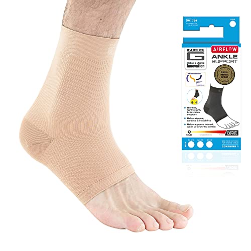 Neo-G Airflow Ankle Compression Sleeve Large Beige Sports Support