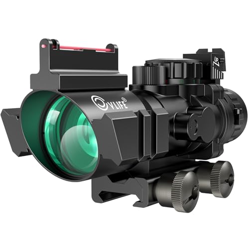 CVLIFE 4x32 Prism Hunting Rifle Scope with BDC Reticle and 3-Color Illuminations