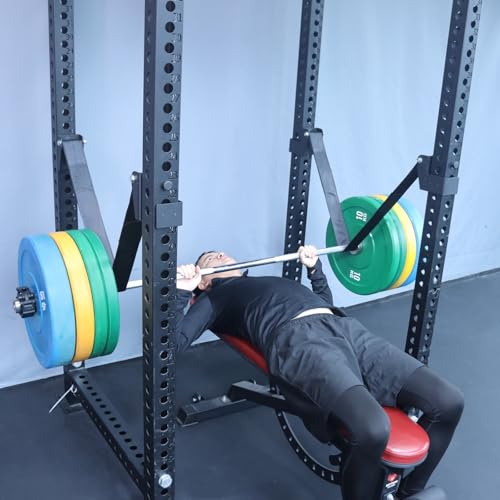 Power Rack Attachments Safety Straps for Squat Bench Deadlift Hip Thrust 3x3 Fit