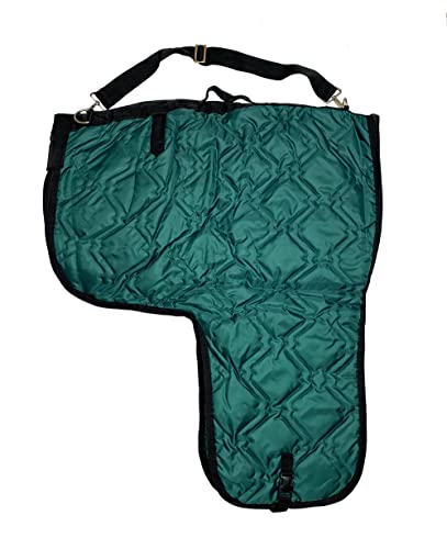 AJ Tack Western Padded Saddle Carrier Bag with Shoulder Strap - Black, 38x33 Inches