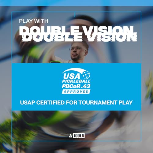 JOOLA Double Vision 16mm Pickleball Paddle - Perseus Blue, USAP Approved