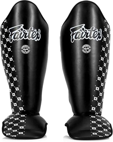 Fairtex SP5 Muay Thai Shin Guards Black Medium - Lightweight, Durable, Extended Protection