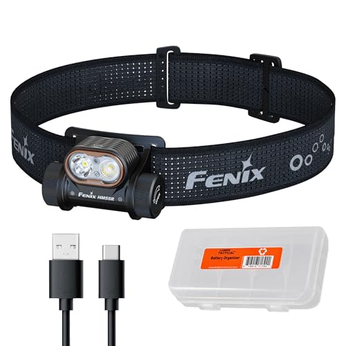 Fenix HM55R Rechargeable Headlamp Black 1200 Lumen Waterproof Camping Light