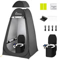 Black Portable Camping Toilet Kit with Privacy Tent - 30 Pack Basic Set