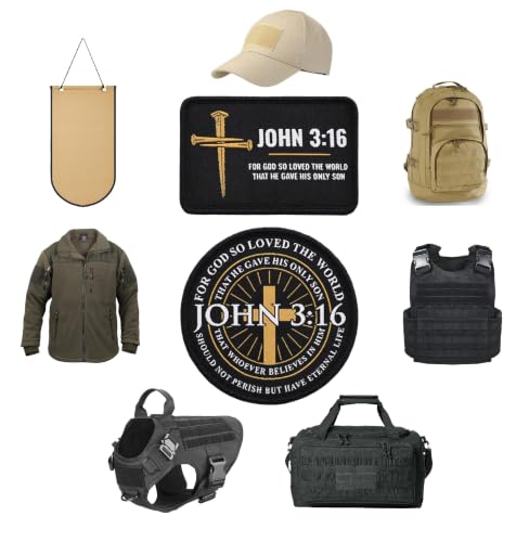 Christian Morale Patch Set John 3:16 Gospel Religious Embellishments - Great 1