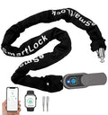 Heavy Duty Fingerprint Bike Chain Lock with App Control - 3.3FT Waterproof Bicycle Security Lock