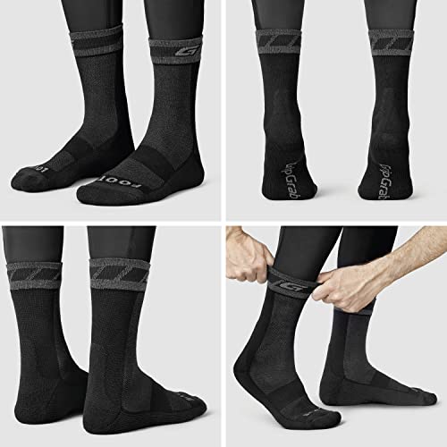 Winter Cycling Socks - GripGrab Merino Thermal Insulated Bike Socks 8.5-10.5 Black