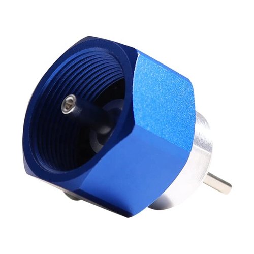Manloney LLC Propane Refilling & Charging Adapter for Airsoft and Green Gas Cans with Silicone Oil Port (Blue)