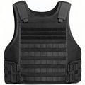 TACNEX Lightweight MOLLE Duty Vest with Quick Release - Black Adjustable Workout Vest for Men Women