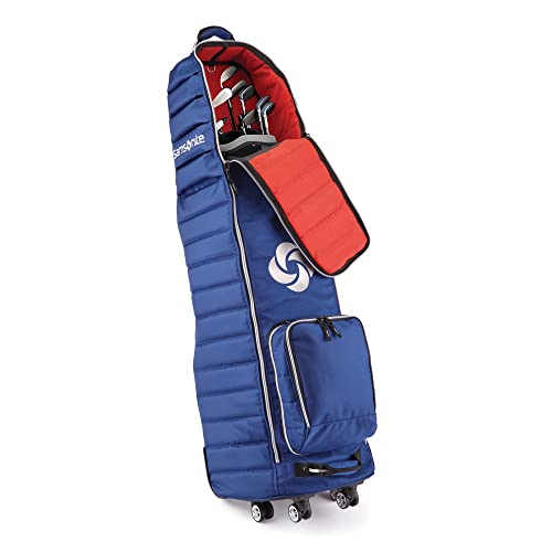 Samsonite Blue Quilted Golf Travel Cover with Wheels - Premium Protective Bag