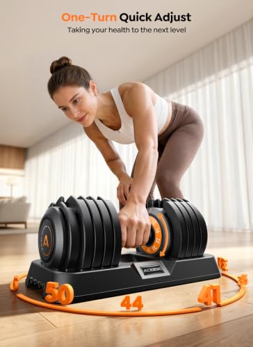 Acezoe 25LB Adjustable Dumbbell Set of 2 – Quick-Adjust Fitness Weights