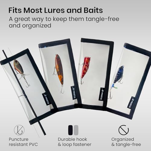 Fishing Lure Wraps 4 Pack - Hook Cover Bait Keeper for Tackle Organization