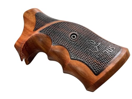 2 Tone Wood Gun Grip Set for Taurus Tracker & Models 17, 627, 692 - Paduak & Afzelia