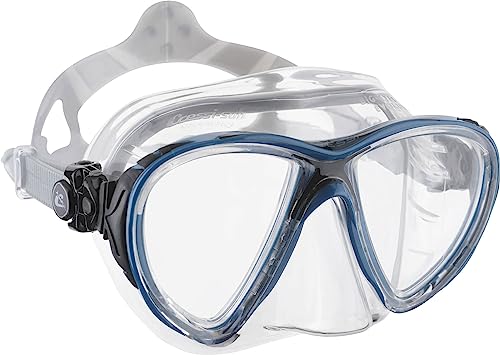 Cressi Big Eyes Evolution Crystal Diving Mask - Black/Blue, Wide Field of View