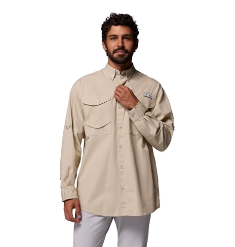 Men's PFG Bonehead Short Sleeve Shirt Large Fossil
