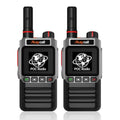 Maycall Black Small 4G Walkie Talkies with Unlimited Nationwide Range, PoC Radio