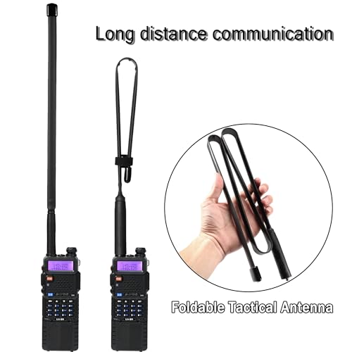 Baofeng UV-5R Ham Radio Handheld Two-Way Radio 8W with 18.5'' Tactical Antenna & USB-C Battery