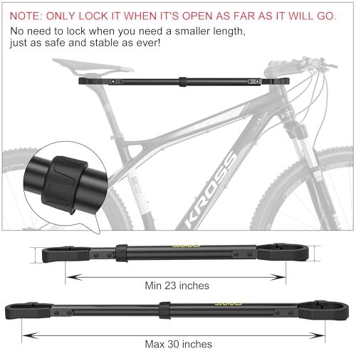 Bike Crossbar Adapter for Bike Rack 70lbs - 2 Pack Adjustable Top Tube