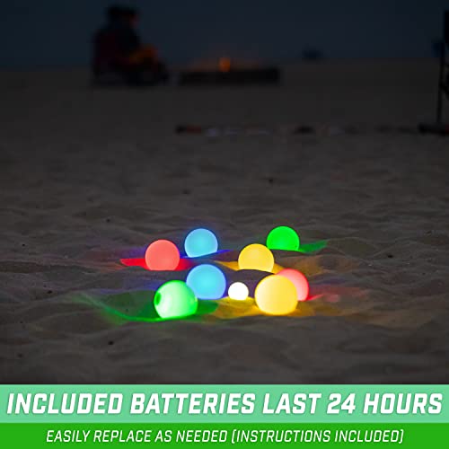 LED Bocce Ball Set - 100mm Regulation Size with Light-Up Balls & Carry Case