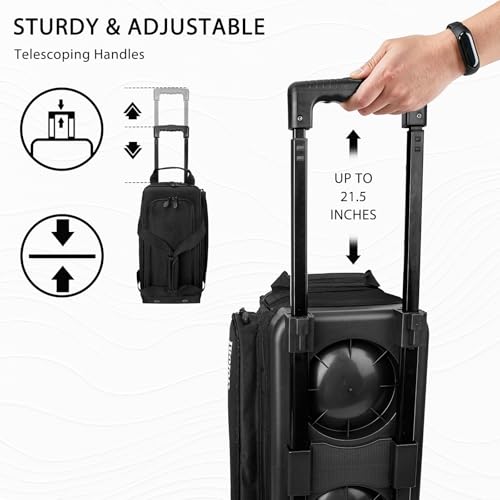 Goloni Double Roller Bowling Bag with Shoes Compartment - Black