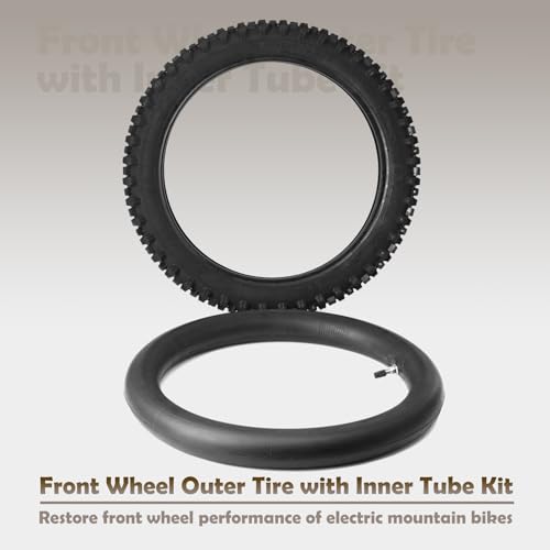 14 Inch Electric Bike Front Wheel Tire & Inner Tube Kit for Tuttio Soleil IN10