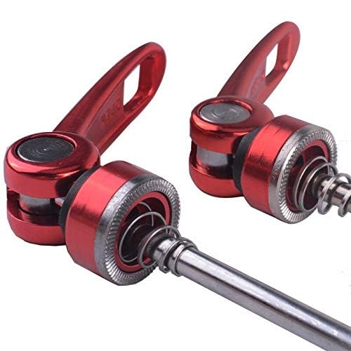Zsling 1 Pair Bicycle Skewers Ultralight Quick Release Skewers Front Rear Set 110/135 mm for MTB Road Bike Black