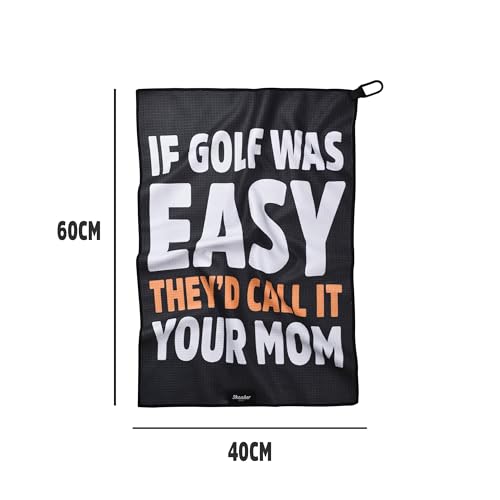 Funny Golf Towel - Microfiber Printed Golf Towel for Men - Reversible Humor Accessory