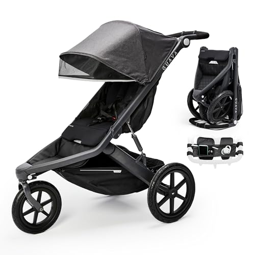Guava Roam All-Terrain Jogging Stroller with Compact Fold & 3D Nesting Technology