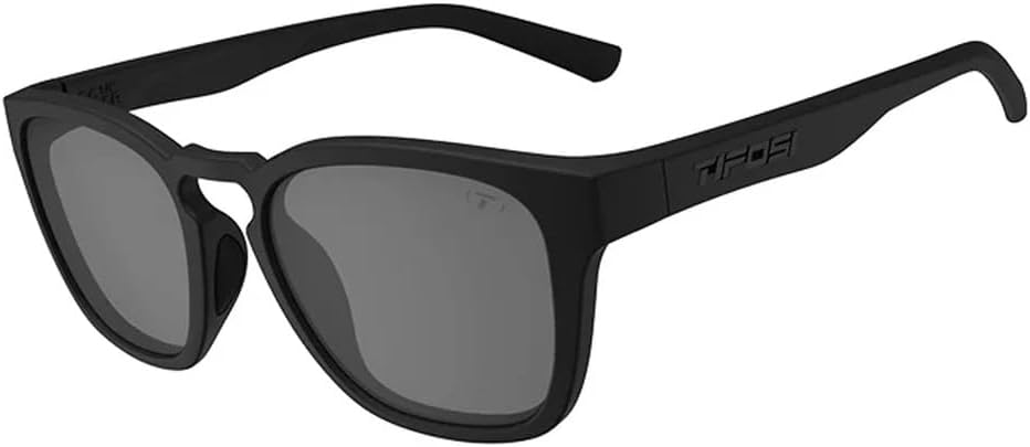 Tifosi Optics Smirk Sunglasses - Blackout Frame with Smoke Polarized Lenses for Ultimate Clarity