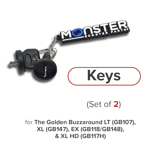 Mobility Scooter Replacement Keys for Golden Buzzaround Models - Set of 2