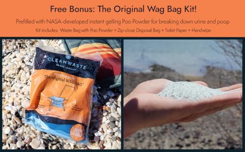 Portable Folding Toilet with WAG Bag Disposables for Camping & Emergency Use