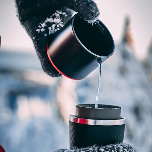 Cafflano Klassic Black All-in-One Portable Pour Over Coffee Maker with Grinder & Kettle