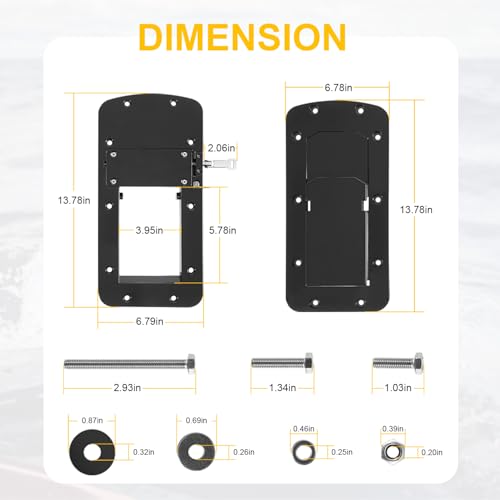 Deargooday Aluminum Quick-Release Mounting Bracket Kit for MotorGuide Xi3 Xi5 Trolling Motors