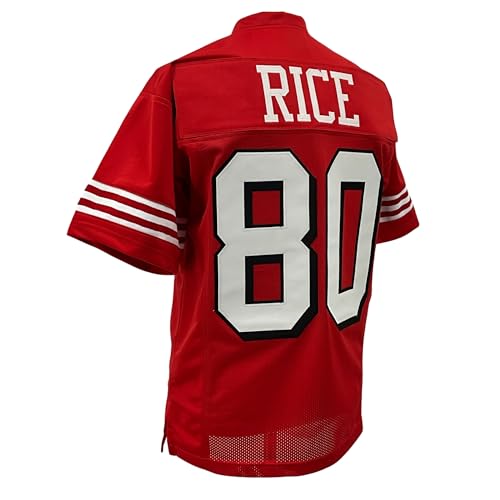 Unisex Red Jerry Rice Jersey with Drop Shadow San Francisco Medium Size