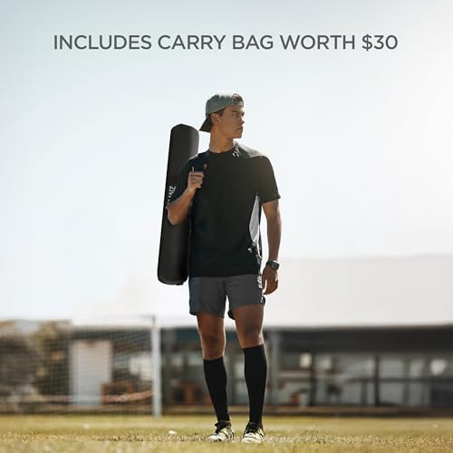 Baseball Hitting Trainer Swing Practice Equipment - Static Swing Trainer with Adjustable Height & Resistance Bands