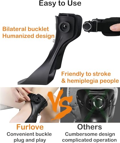 AFO Drop Foot Brace Large Right Support with Inflatable Airbag for Hemiplegia Walking Aid