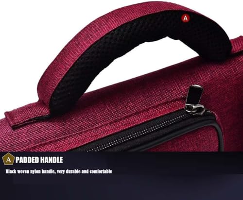 Champion 3x6 Nylon Leatherette Pool Cue Case - Red, Holds 3 Butts & 6 Shafts