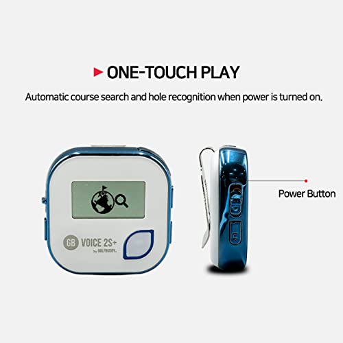 Golf GPS Rangefinder with Voice Guidance, Clip-On Hat Mount, 18H Battery, Preloaded 40,000 Courses