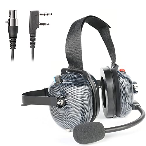 Behind-the-Head Racing Headset with Noise-Canceling Microphone & 2-Pin Cord
