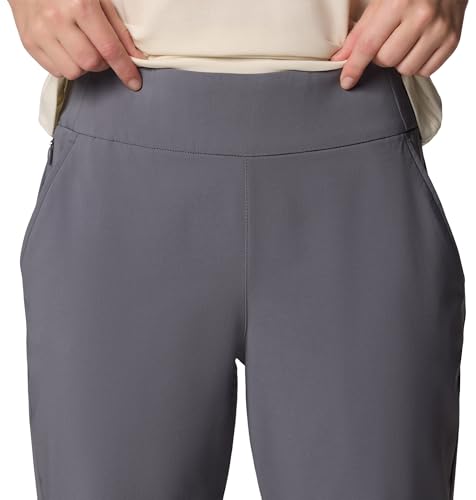 Women's All-Season Stretch Pull-On Pants with UPF 50 Rain and Stain Resistance - City Grey, Large