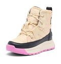 Kids SOREL Whitney III Mid Waterproof Winter Boots - Big Kid Honey White/Black